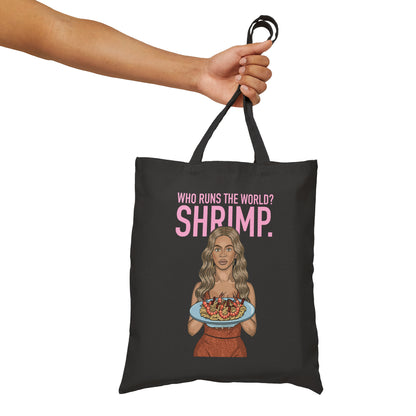 "Shrimp Run the World" Cotton Canvas Tote Bag